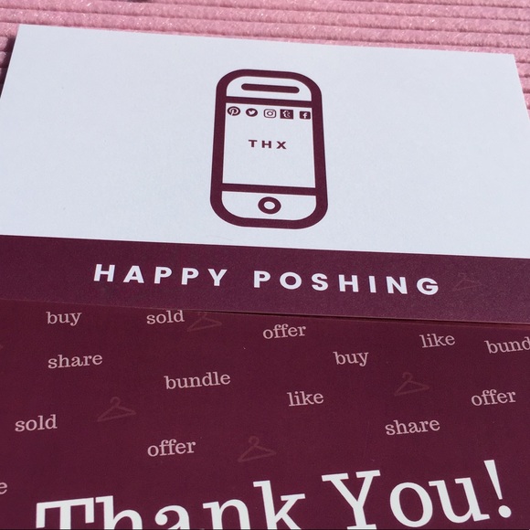 Last Pack! Thank You Cards “Happy Poshing” - Picture 4 of 5